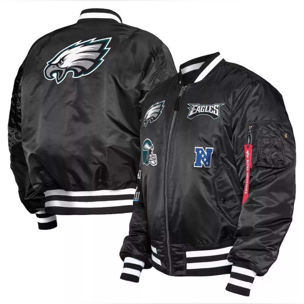 Philadelphia Eagles Alpha Industries X New Era Jacket-Size 3X